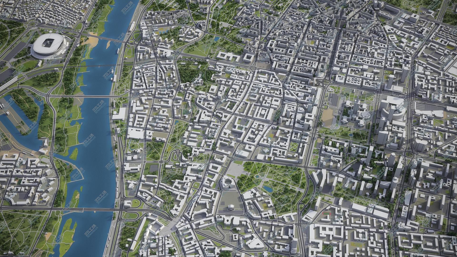 images/goods_img/202105074/Warsaw - city and surroundings 3D model/2.jpg